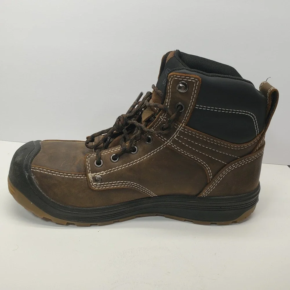 KEEN Utility Work Boots Men 9D Brown Leather Waterproof Carbon Toe EH 1027100D